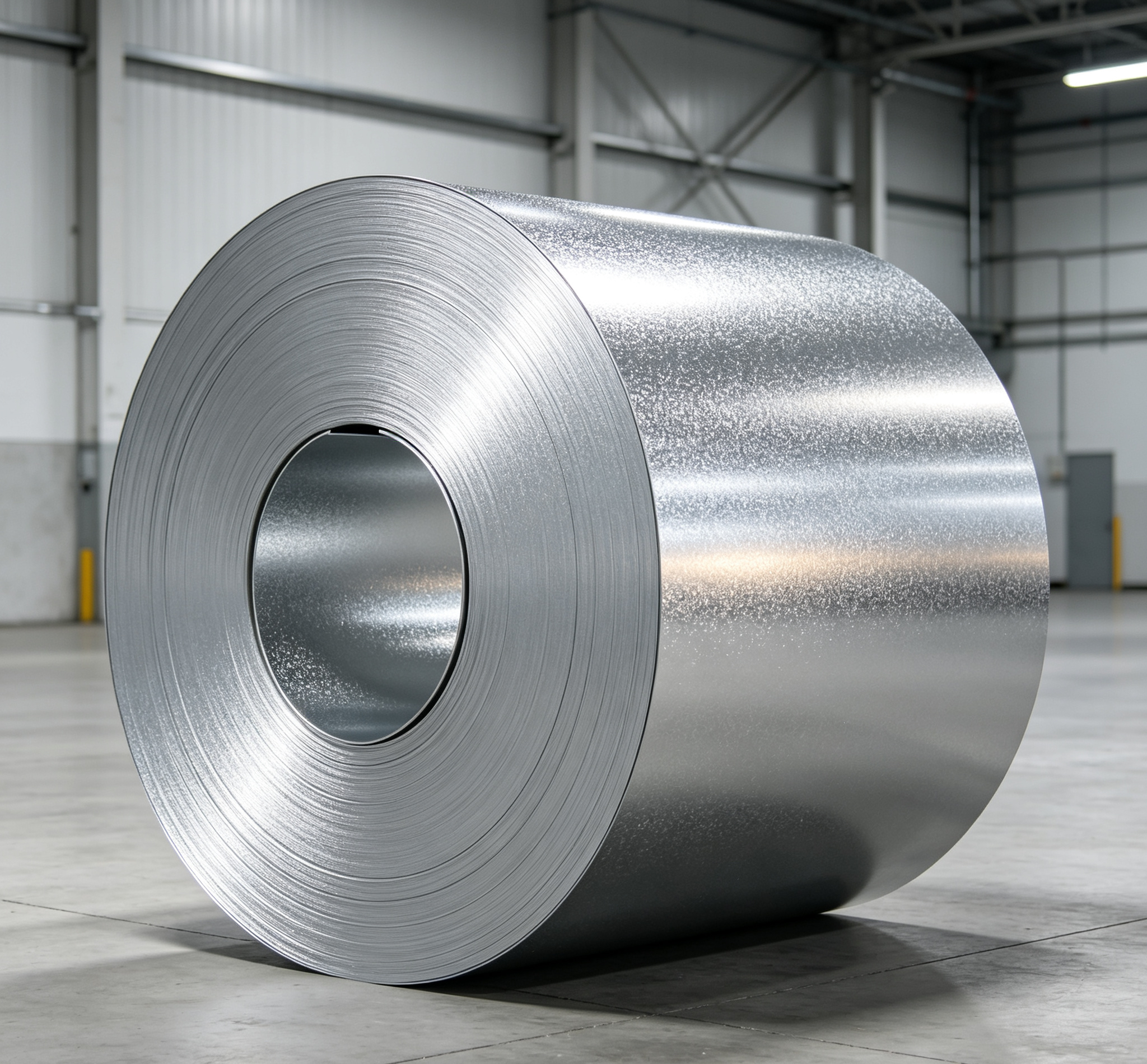 Galvalume steel coil with a bright metallic finish