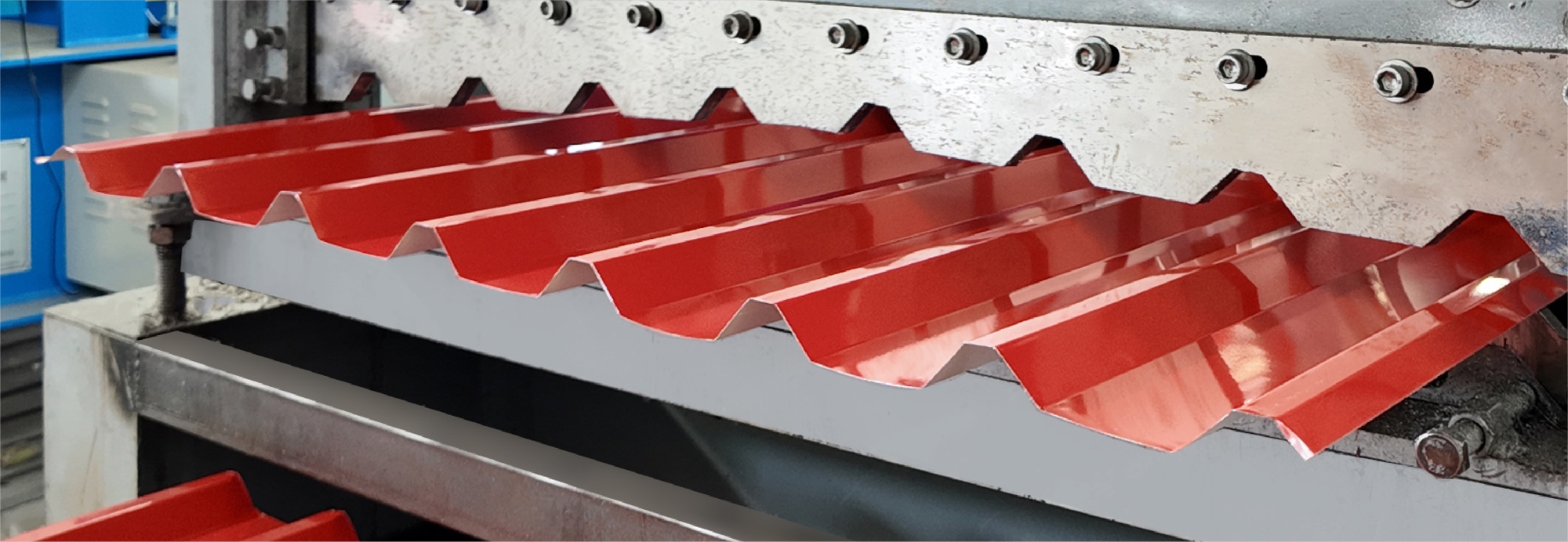 Roll-formed color-coated steel roofing sheets